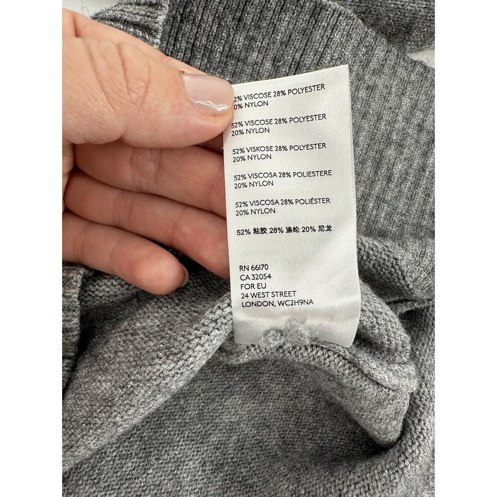 Anthropologie Sweater Sz M Cowlneck Ribbbed Oversized Grey Paloma Balloon Sleeve - Picture 9 of 12